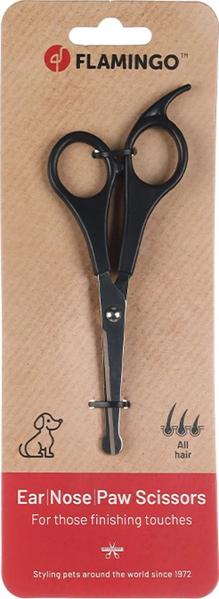 Flamingo Neusschaar met draaiknop - Zwart/Zilver
