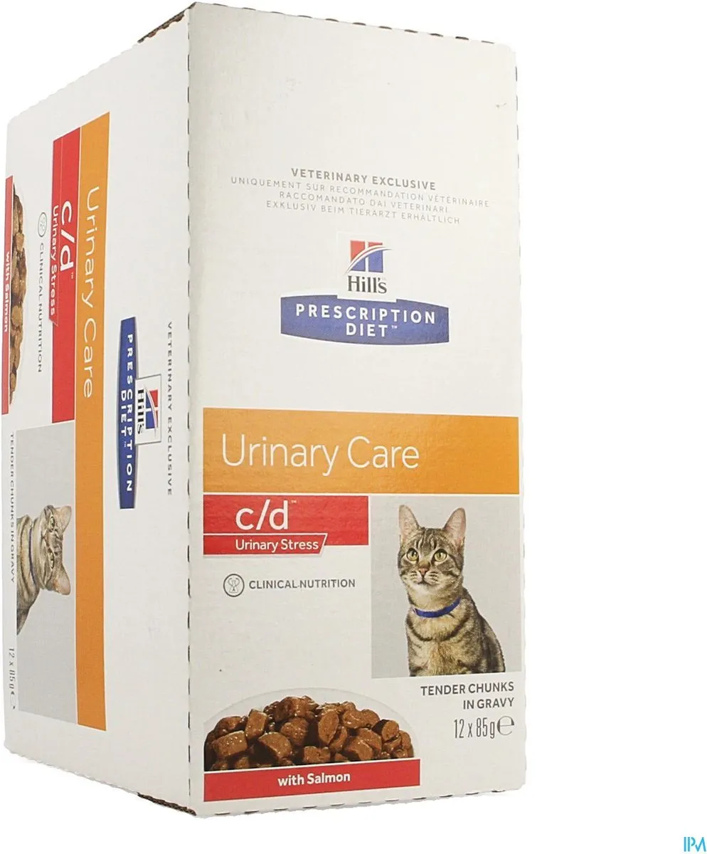 Hill's Prescription Diet C/D Urinary Stress Zalm Kattenvoer - 12x85g