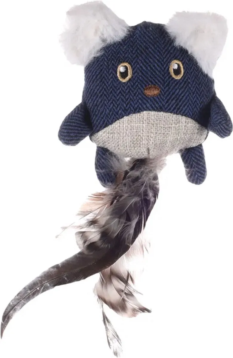 Flamingo Jeany Muis Kattenspeelgoed 20x10cm - Blauw