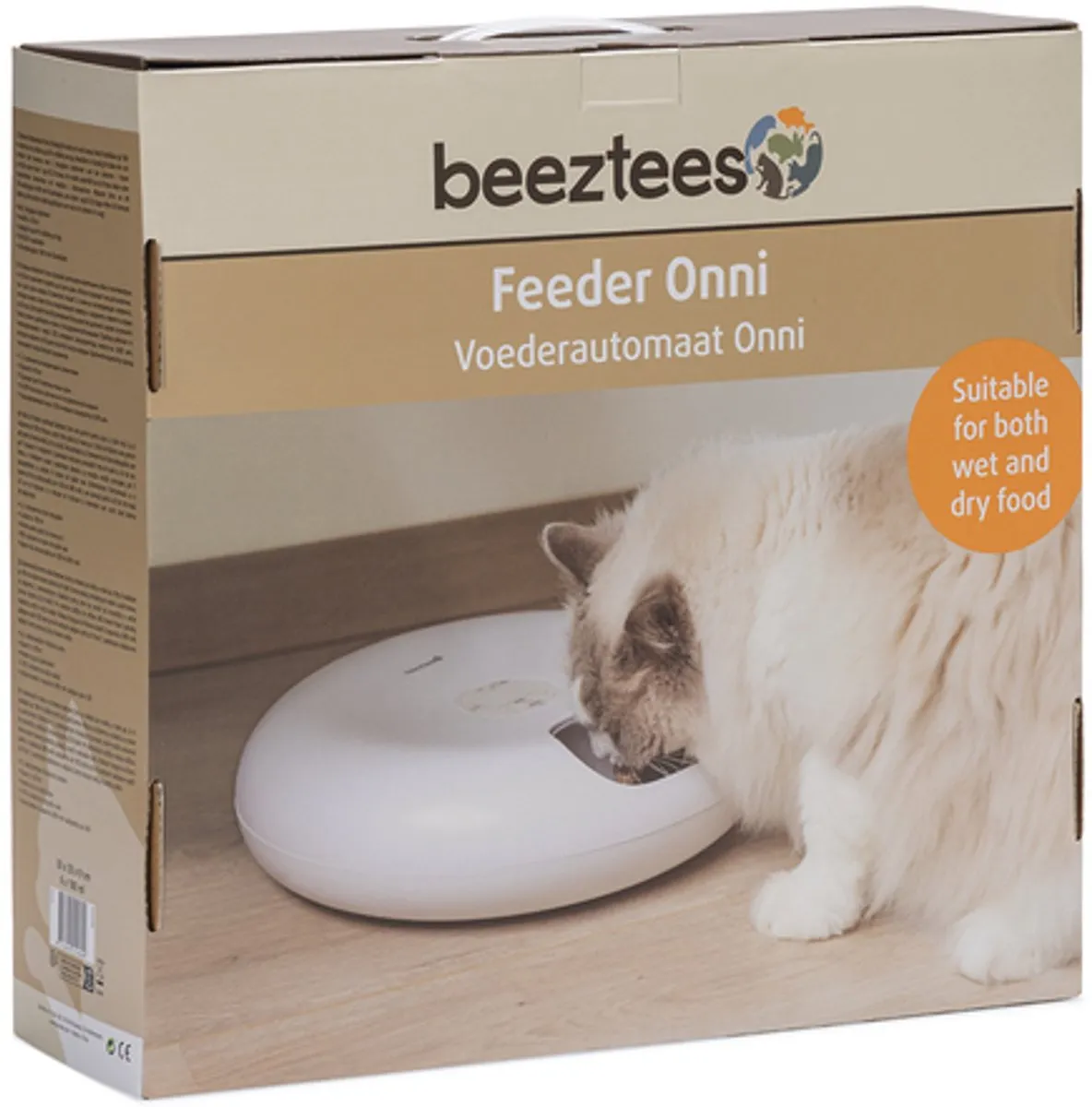 Beeztees Automatische Voerbak Onni - 0.30L - 6 Maaltijden - Wit - afbeelding 6 van 6