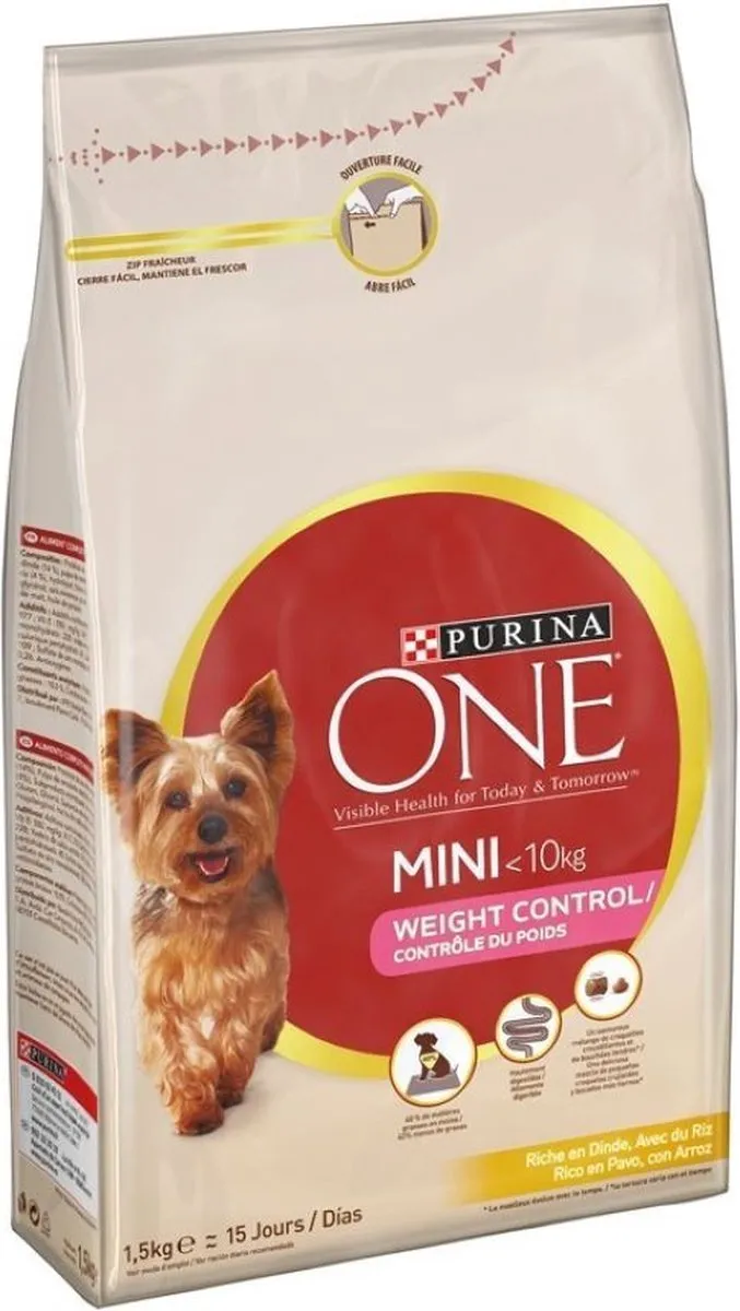 Purina ONE Mini Gewichtscontrole Kalkoen 1,5kg