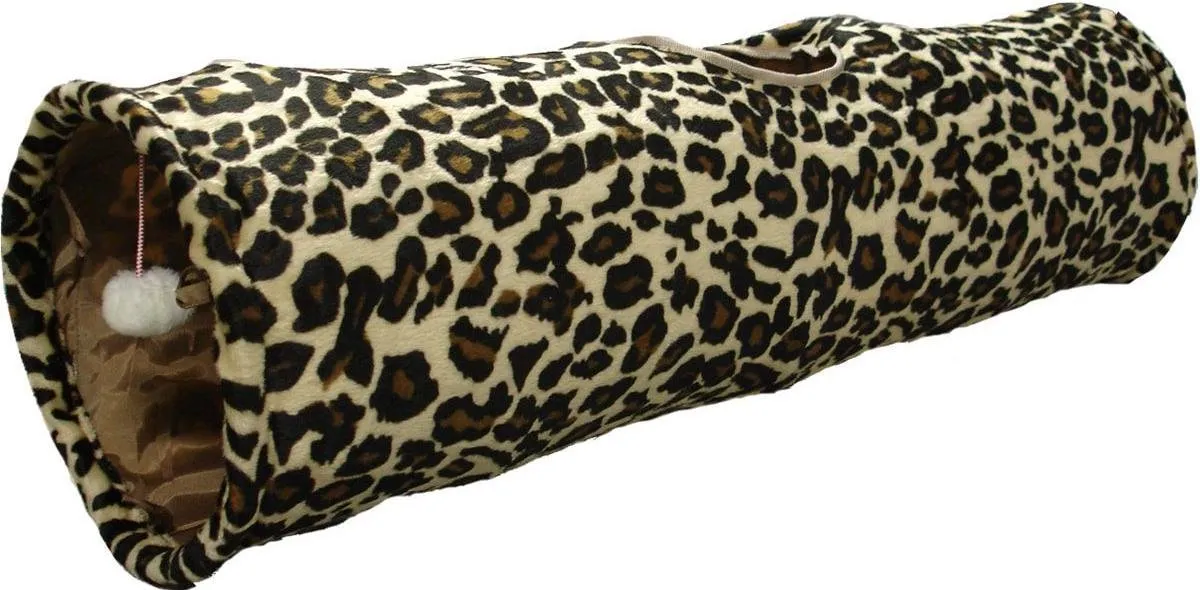 Flamingo Leopard Kattentunnel 90x25cm