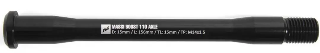 Massi Boost Voorwielas Zwart 15 x 156 mm