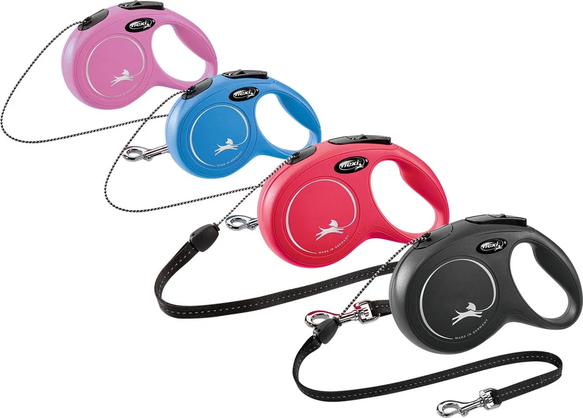 Flexi New Classic Koord Hondenriem - Blauw XS - 3m