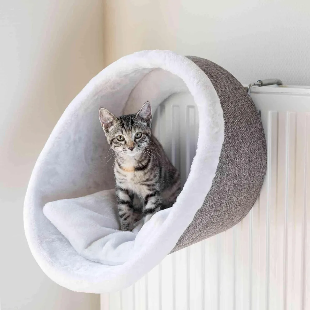 Trixie Radiator Hangmat Iglo M - 34x38x38cm Wit/Grijs