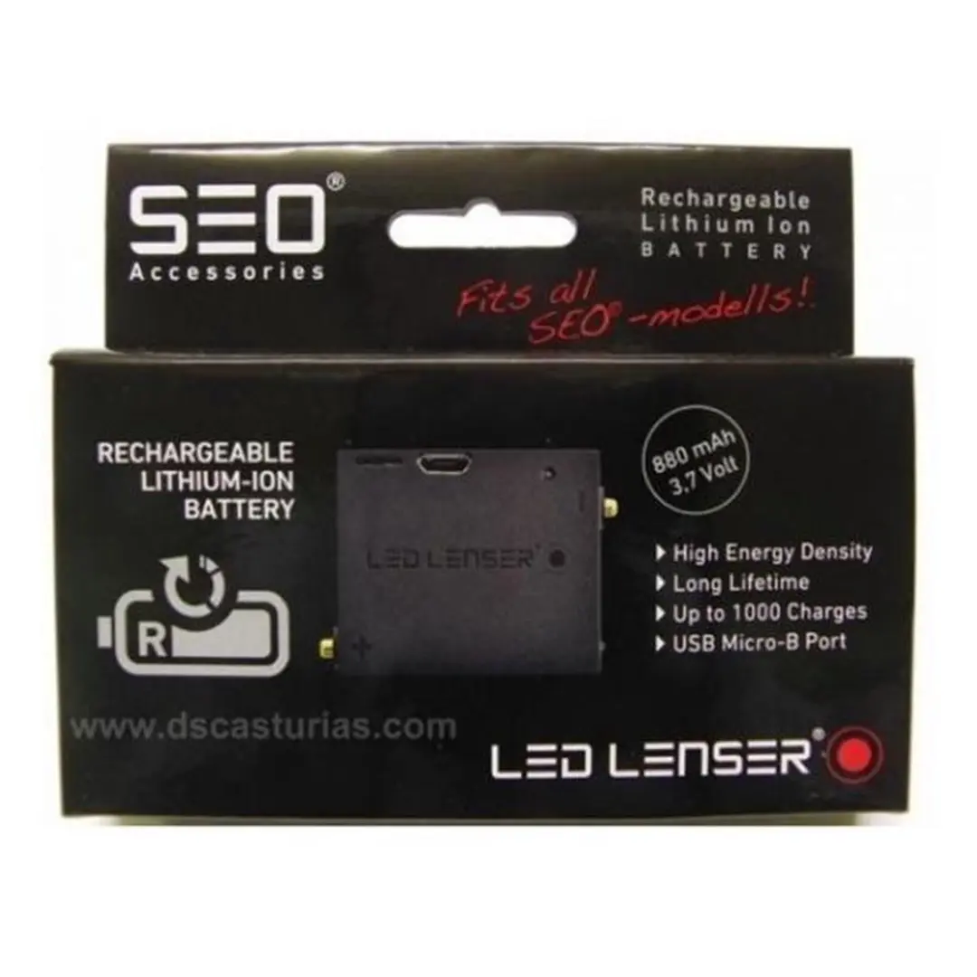 Led Lenser SEO Lithium Batterij LLD7784 - 880mAh - Zwart - afbeelding 5 van 6
