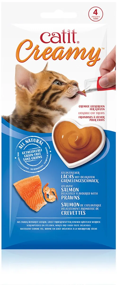 Catit Ca Creamy Atlantische Zalm 4x10g
