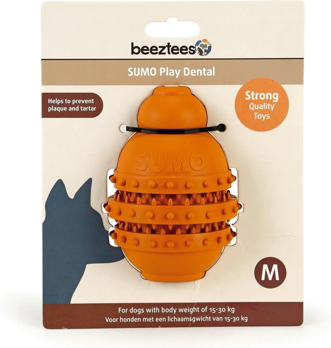 Beeztees Sumo Play Dental Hondenspeelgoed M - Oranje