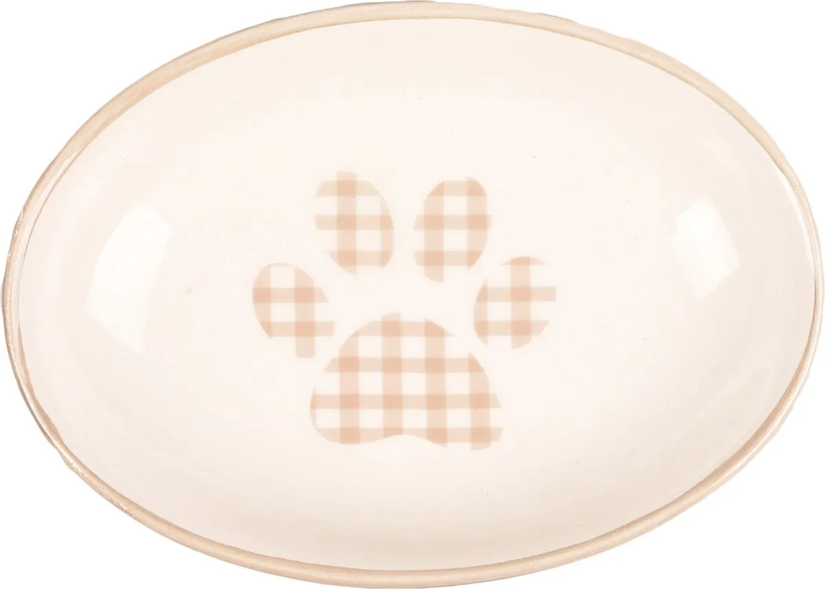 Flamingo Mylo Kattenvoerbak - 90ml - Beige/Wit