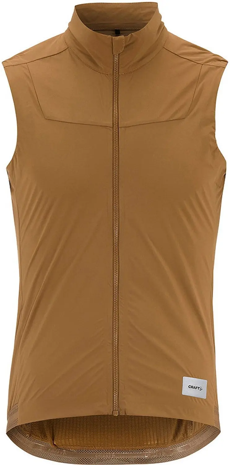 Craft Endur Light Wind Mouwloos Fietswindjack Heren - Almond | Maat: XL