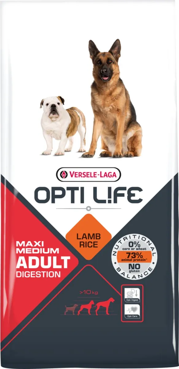 Versele-Laga Opti Life Adult Digestion Medium & Maxi 12,5kg