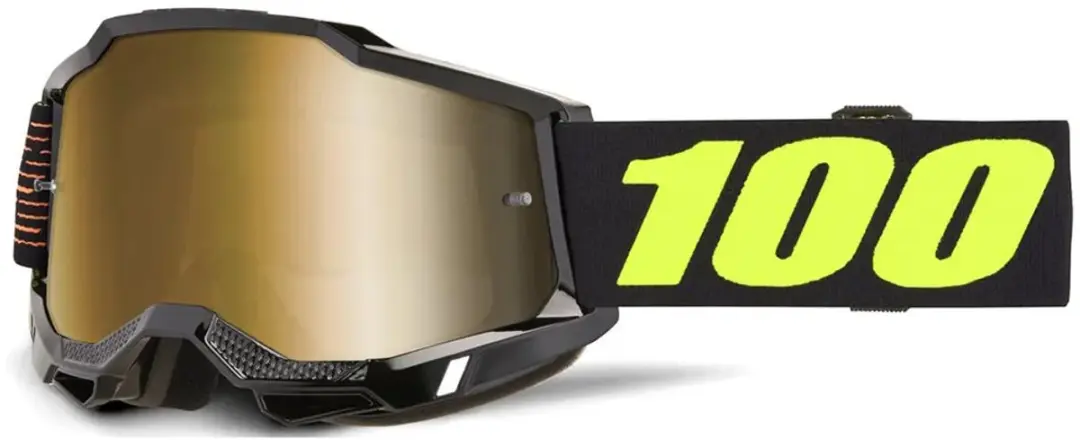 100% Accuri 2 Fairbanks Motocrossbril - Zwart/Geel - afbeelding 2 van 2