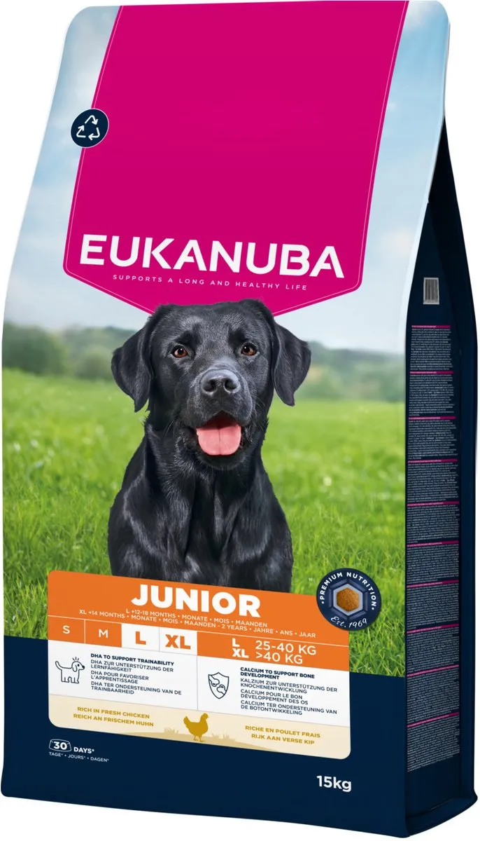 Eukanuba Junior Large Breed Kip Hondenbrokken 15kg