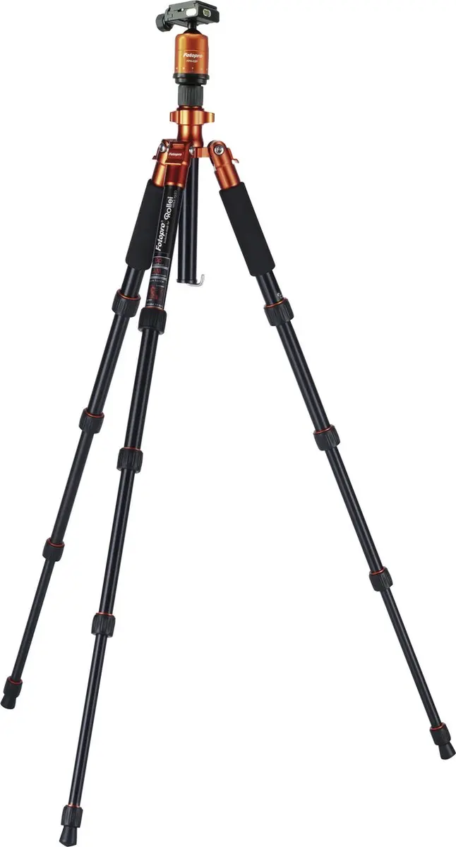 Rollei Compact Traveller No.1 Statief - 30-140cm - Oranje - afbeelding 5 van 6