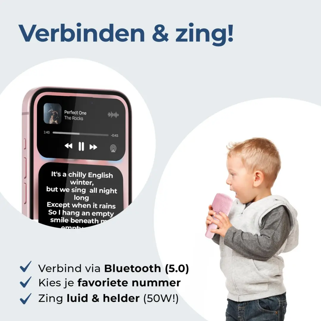 Denver KMS30RO Karaoke Microfoon Speaker - Roze - afbeelding 3 van 6