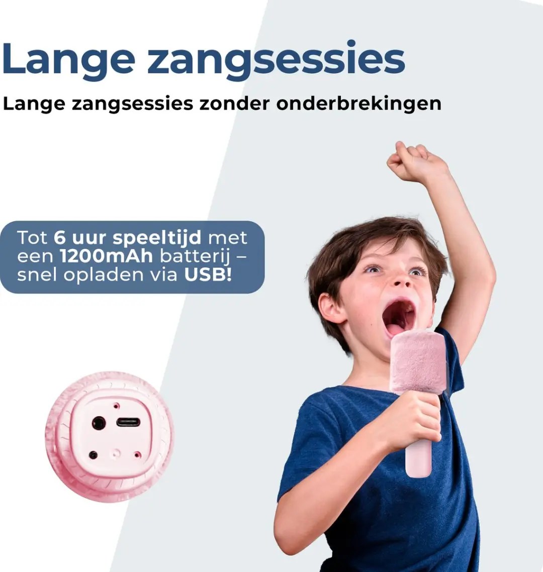 Denver KMS30RO Karaoke Microfoon Speaker - Roze - afbeelding 6 van 6