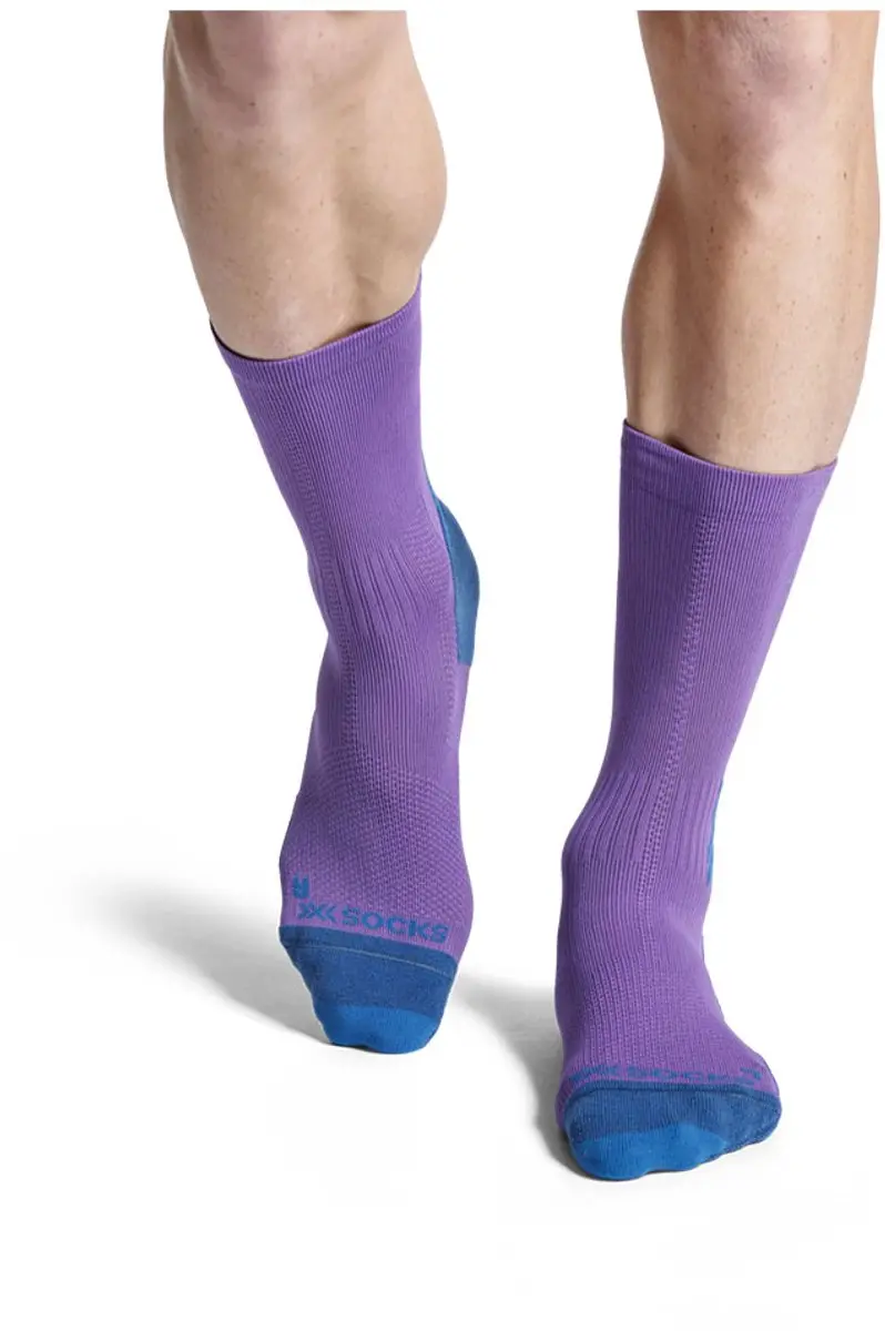 X-Socks Run Discover Crew Hardloopsokken - Neobergine/Zwart - 45-47 - afbeelding 2 van 6