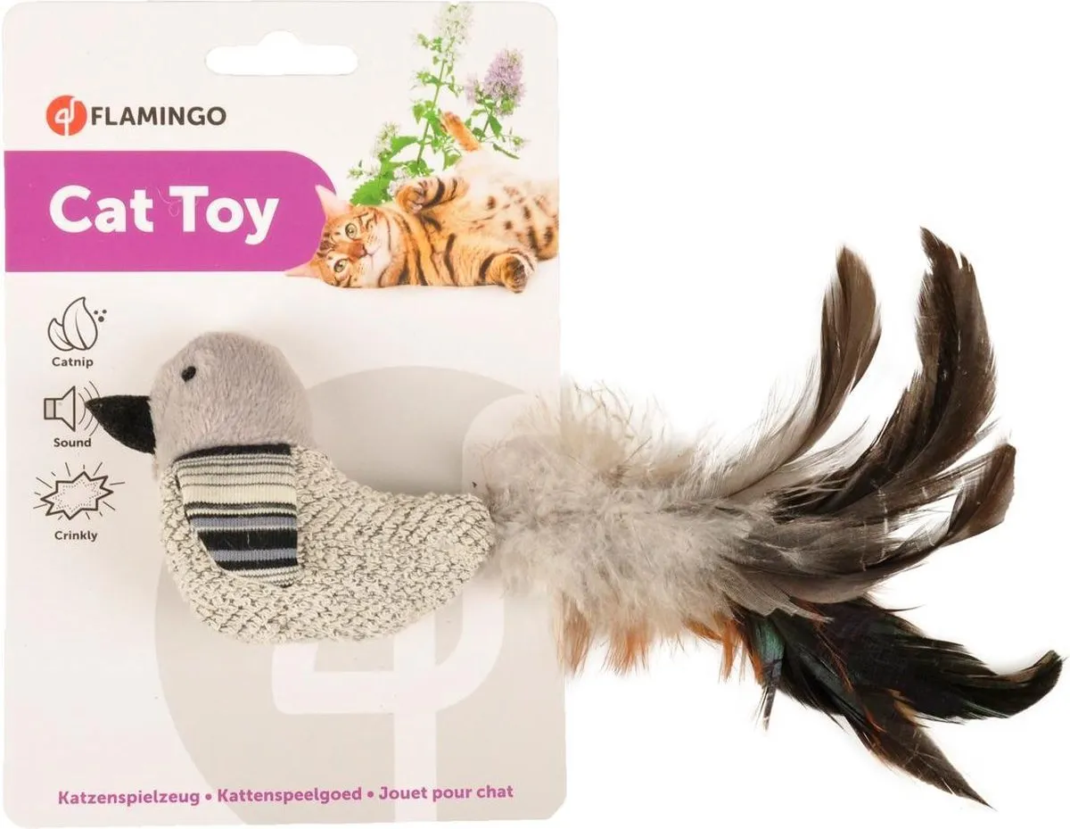 Flamingo Pirin Vogel Kattenspeelgoed - Wit
