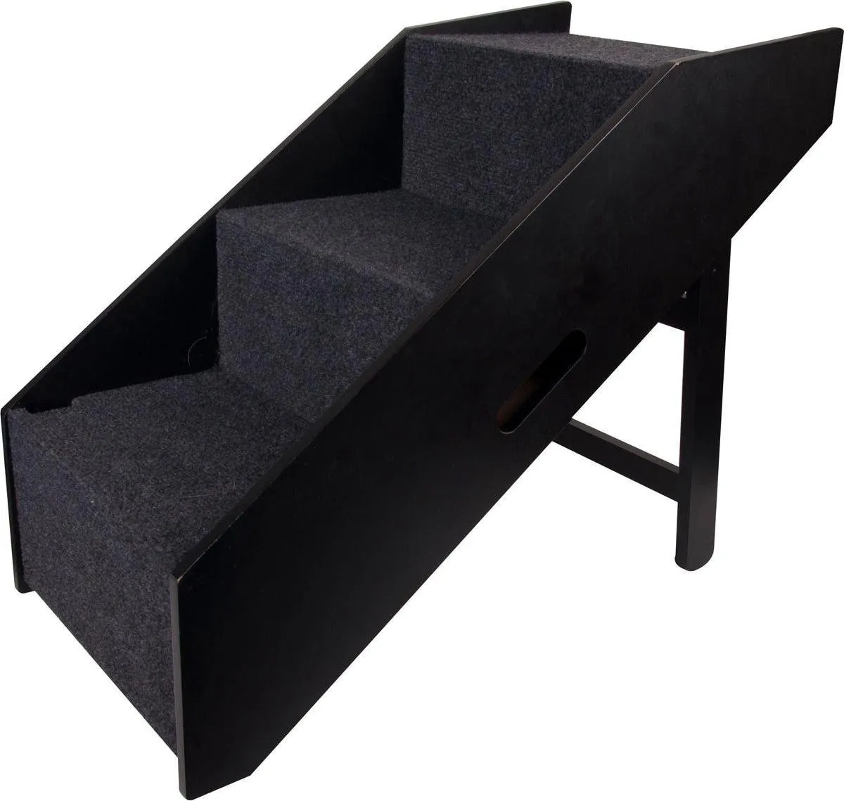 Flamingo Pino Hondenloopplank & Trapje - 62x36x51cm - Zwart