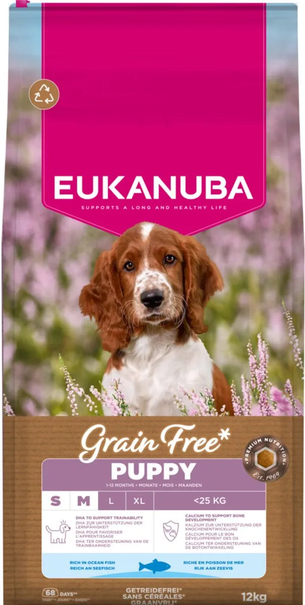 Eukanuba Grain Free Small/Medium Oceaanvis Puppy - 12 kg