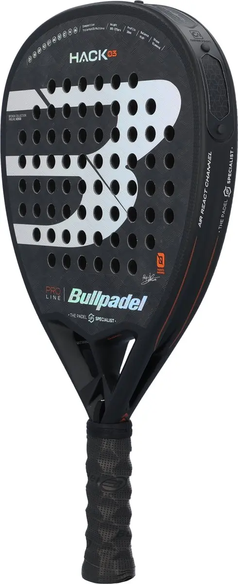 Bullpadel Hack 03 24 Padelracket - Zwart/Oranje - afbeelding 4 van 6