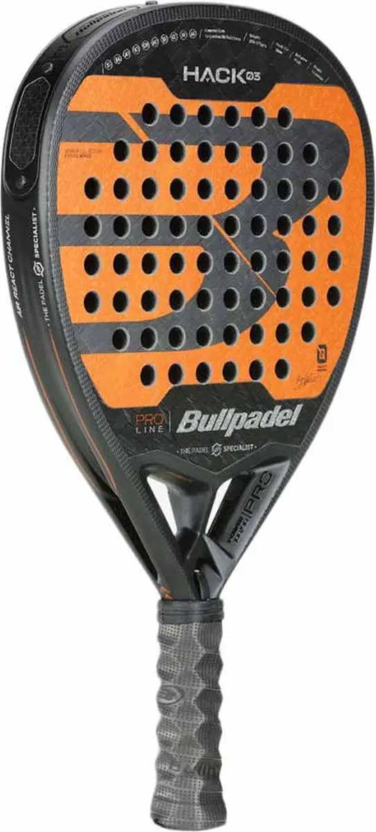 Bullpadel Hack 03 24 Padelracket - Zwart/Oranje - afbeelding 2 van 6