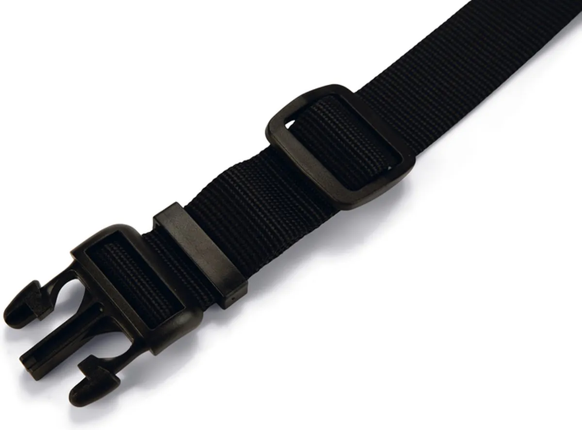 Beeztees Parinca Hondenhalsband Nylon - 55-60cm x 30mm - Zwart