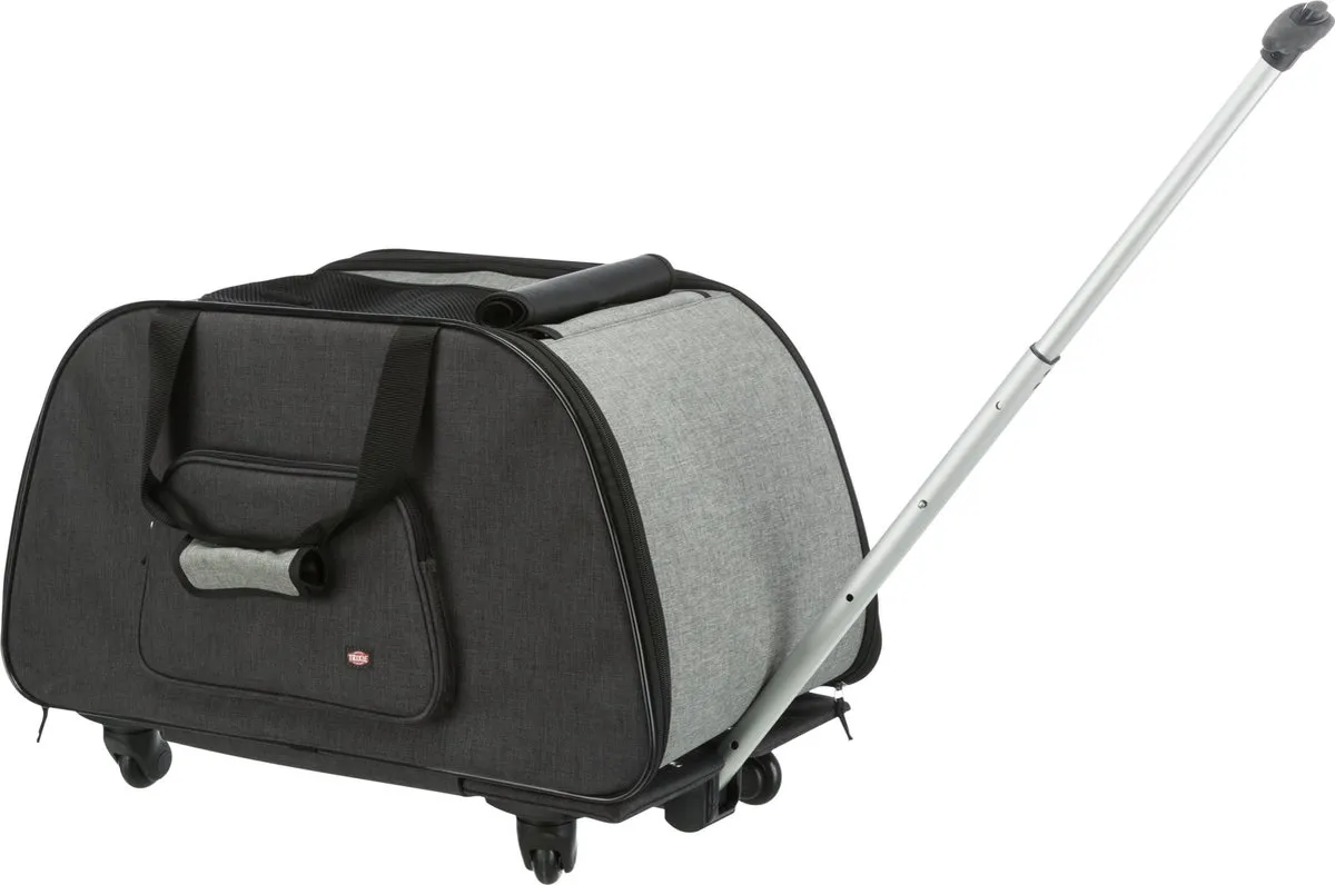 Trixie Reismand Trolley - 67x34x43cm - Zwart/Lichtgrijs