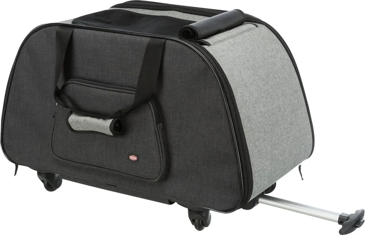 Trixie Reismand Trolley - 67x34x43cm - Zwart/Lichtgrijs - afbeelding 6 van 6
