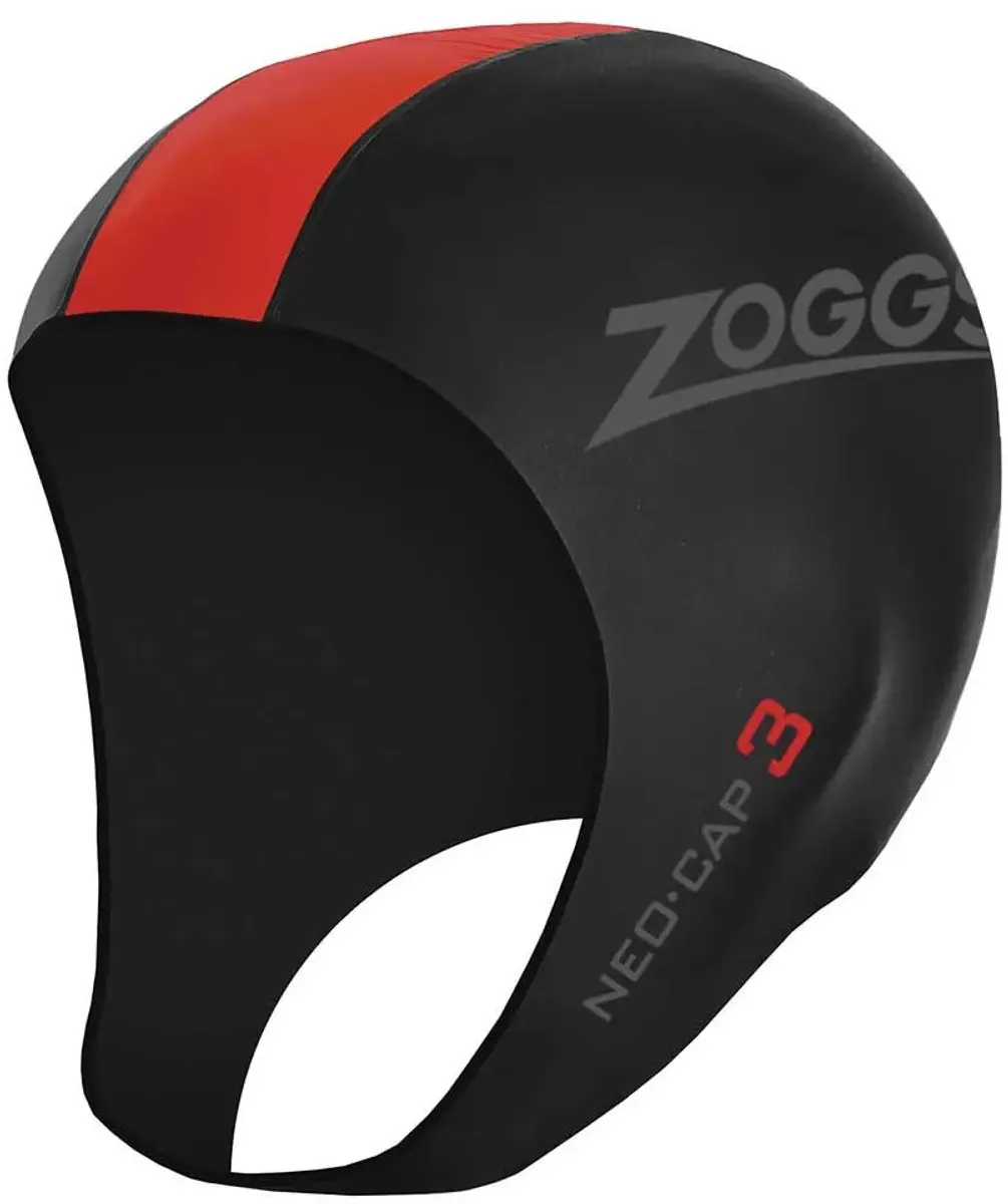 Zoggs Neopreen Badmuts 3 - Zwart/Rood - L/XL - afbeelding 2 van 4