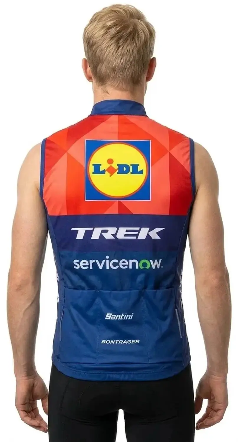 Santini Lidl-Trek 2026 Fan Line Windbodywarmer - Blauw XL - afbeelding 2 van 4
