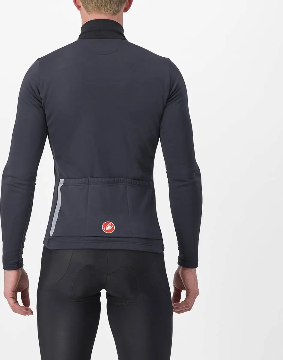 Castelli Entrata Thermal Fietsshirt - Licht Zwart/Rood - afbeelding 5 van 6