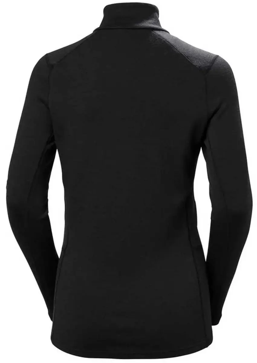 Helly Hansen Lifa Merino Midweight Halve Rits Dames - Zwart - afbeelding 2 van 6