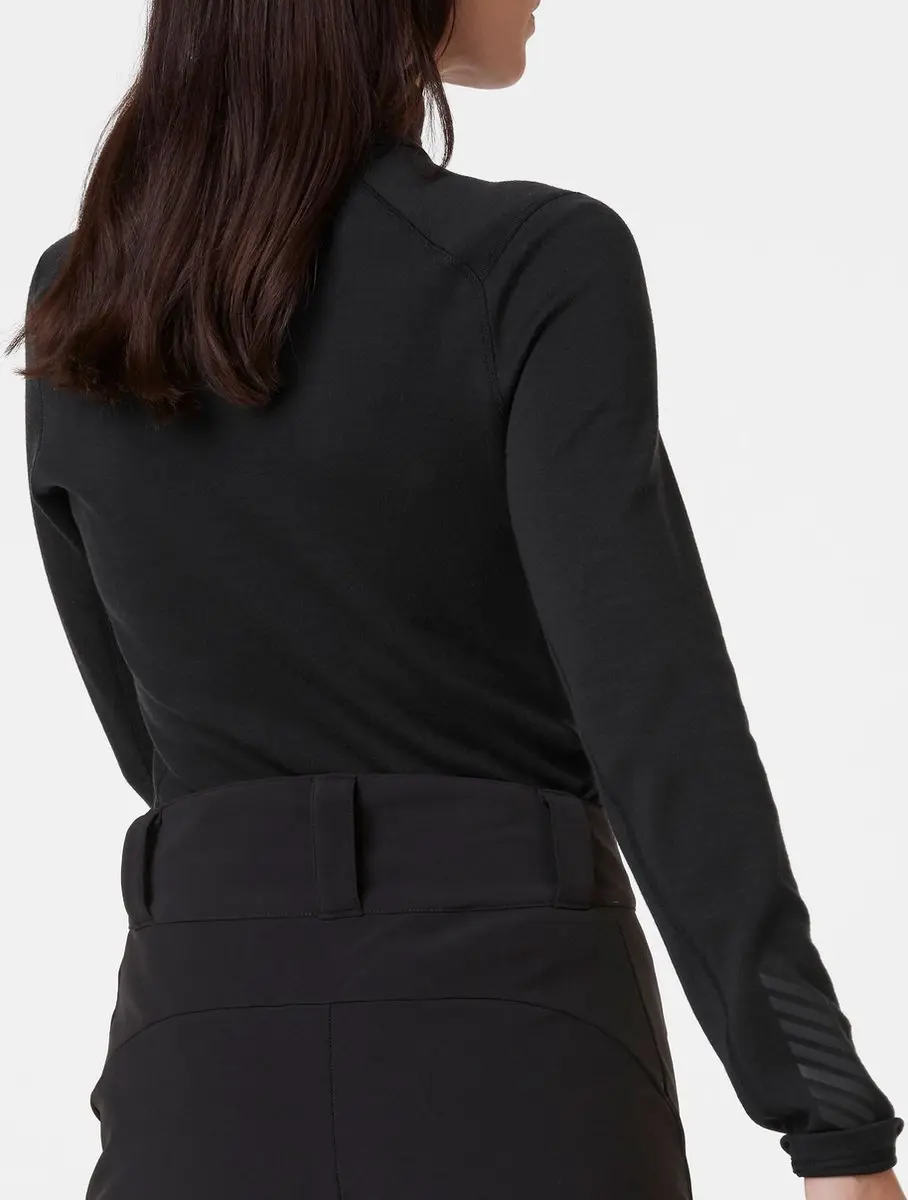 Helly Hansen Lifa Merino Midweight Halve Rits Dames - Zwart - afbeelding 4 van 6