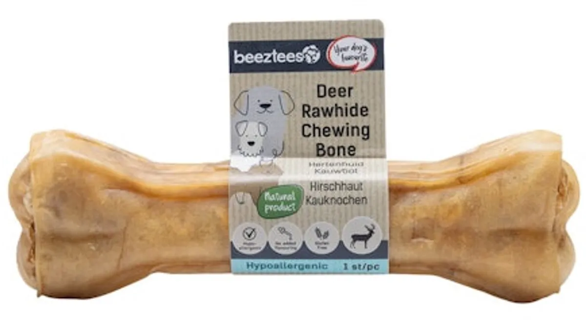 Beeztees Hertenhuid Kauwbot 17cm
