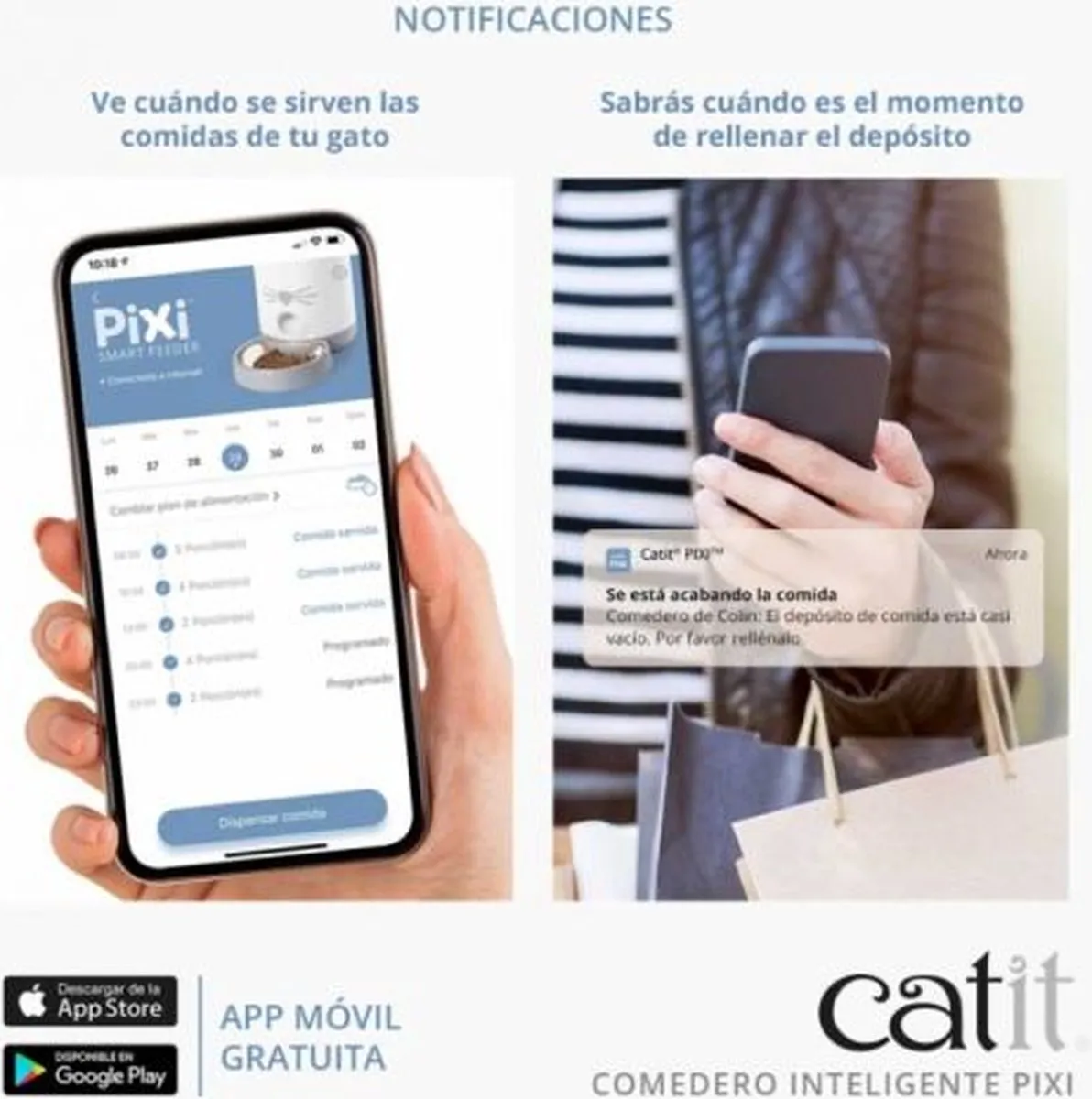 Catit Pixi Smart Feeder Automatische Voerbak - 12 Maaltijden - Wit