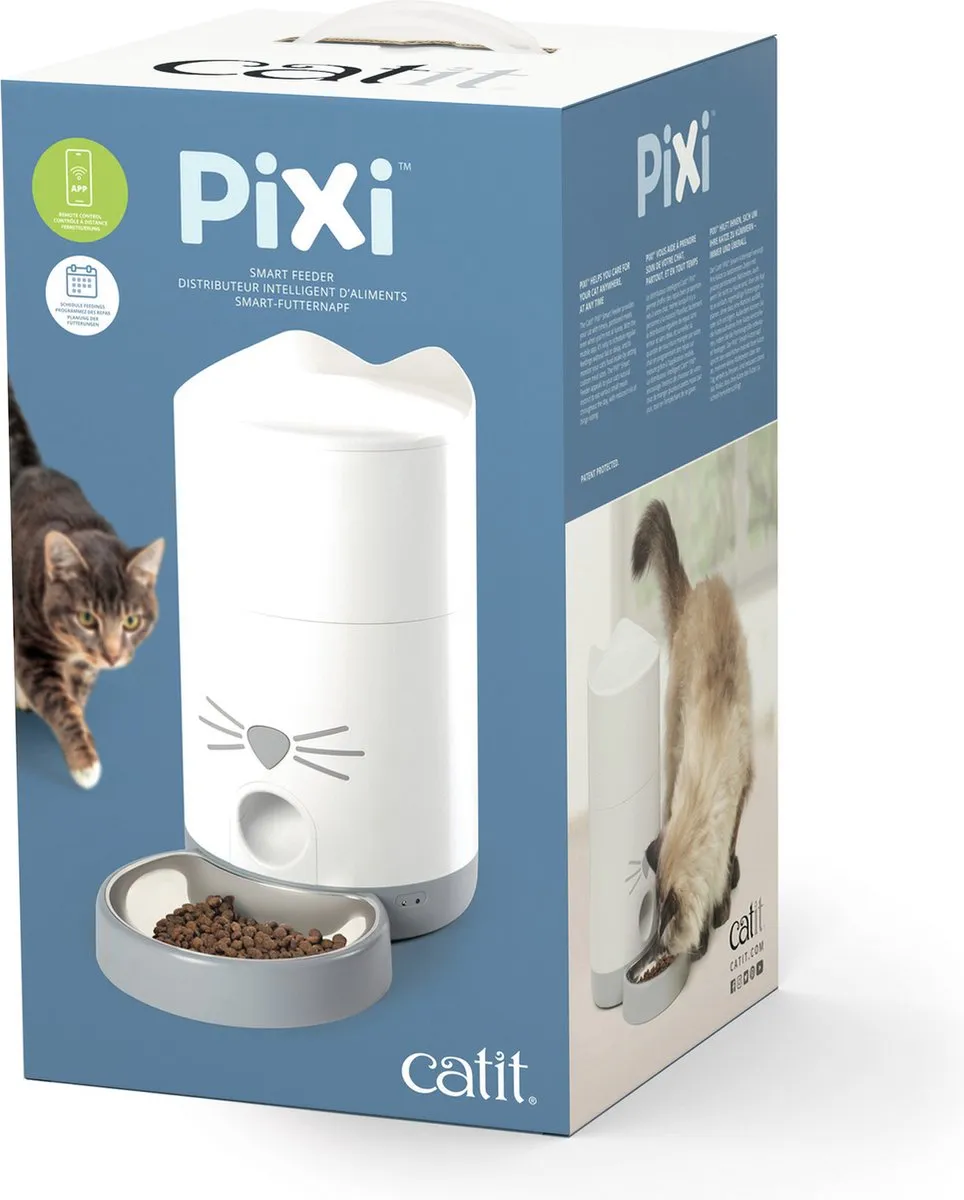 Catit Pixi Smart Feeder Automatische Voerbak - 12 Maaltijden - Wit