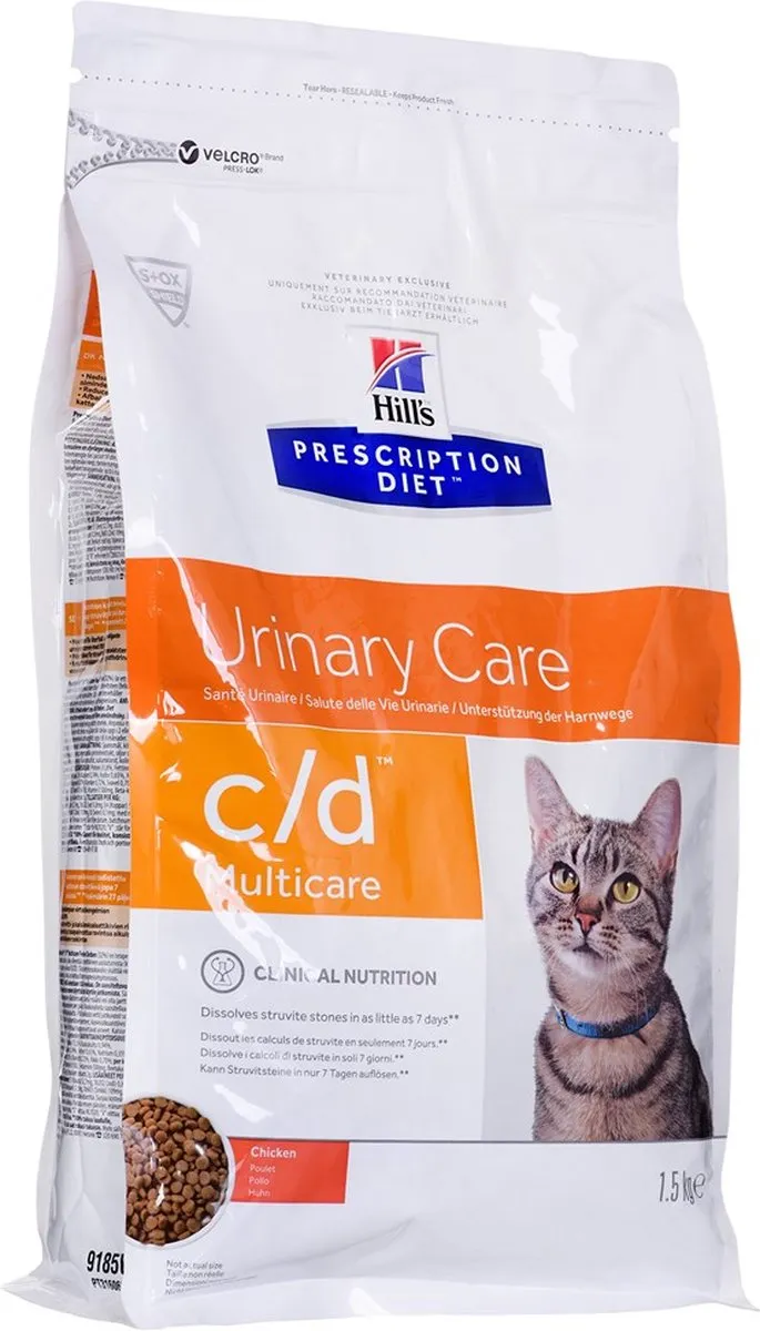 Hill's Feline C/D Voeding Kat 1.5 kg