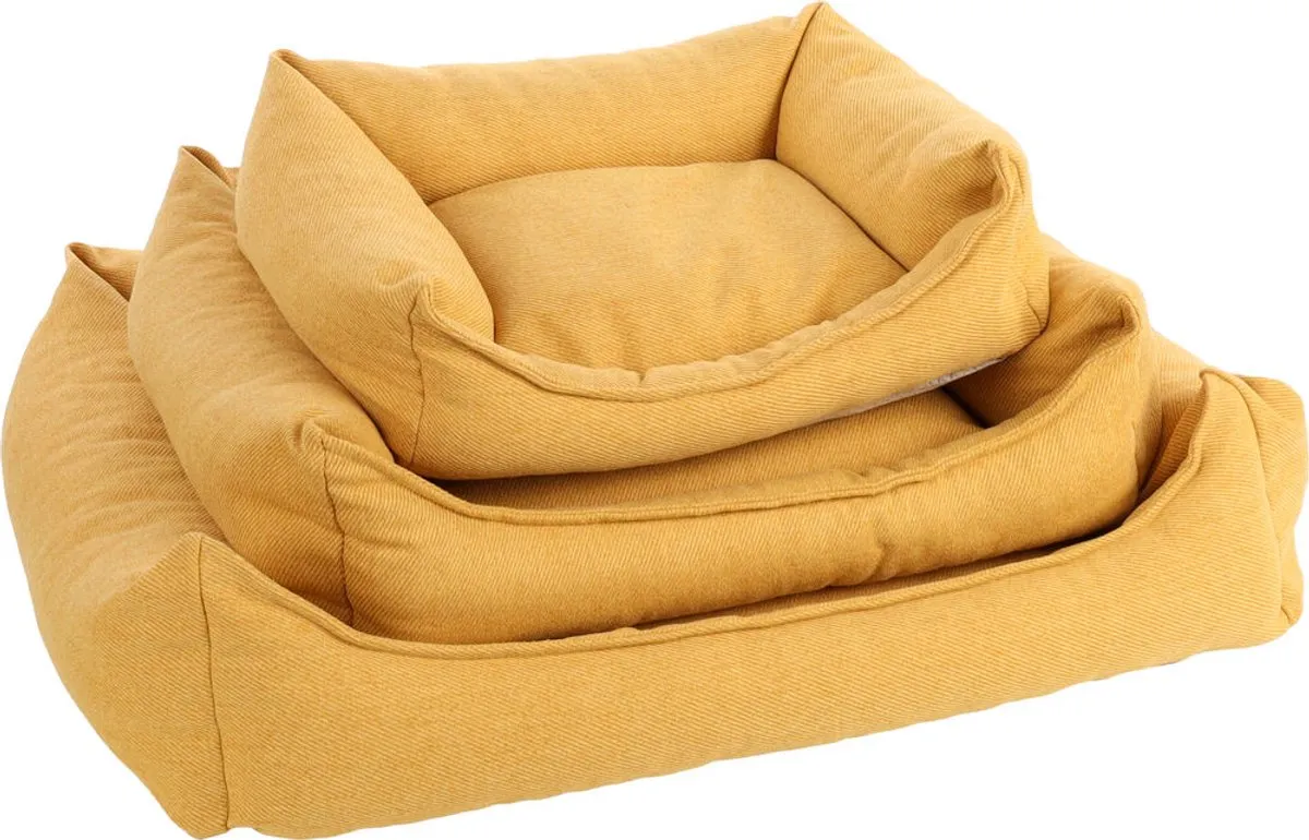 Flamingo Baldar Orthopedisch Hondenbed M - Geel