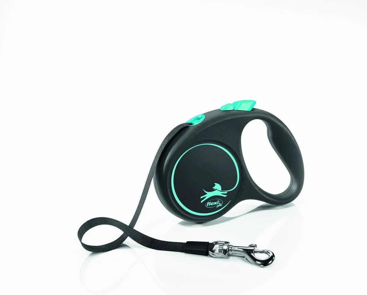 Flexi Rollijn Black Design Tape Blauw - 5m