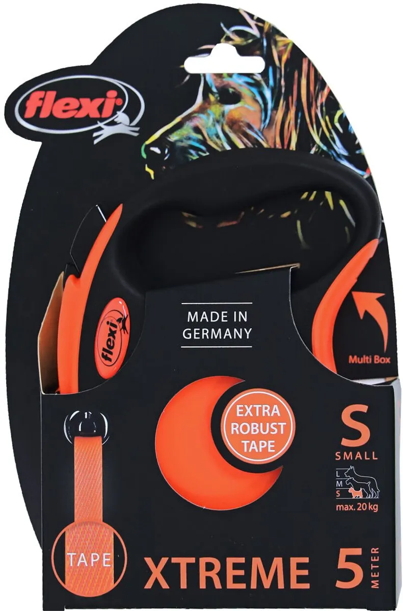 Flexi XTREME Rollijn Hondenriem 5m - Orange - afbeelding 6 van 6