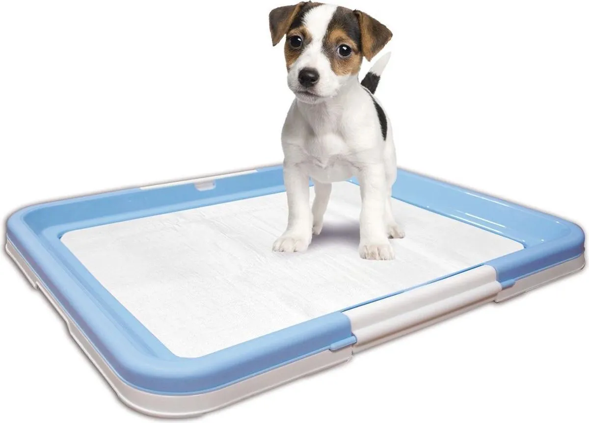 Flamingo Karlie Puppytrainer - 10 Trainingsmatten 40x60cm - Blauw/Wit