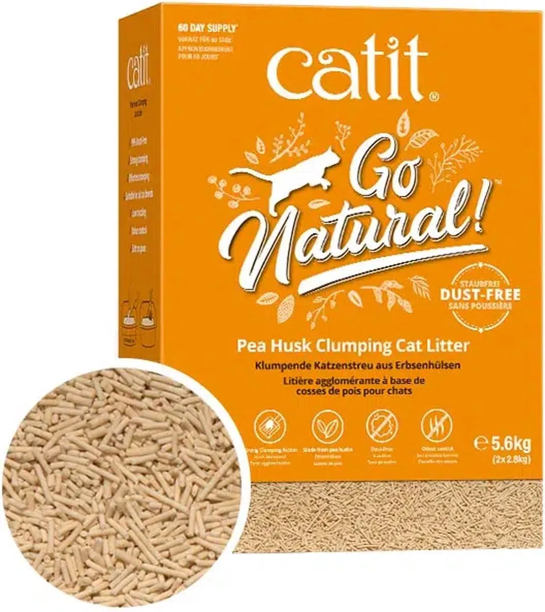 Catit Erwtenschil Kattenbakvulling 5.6kg - Vanille & Lavendel