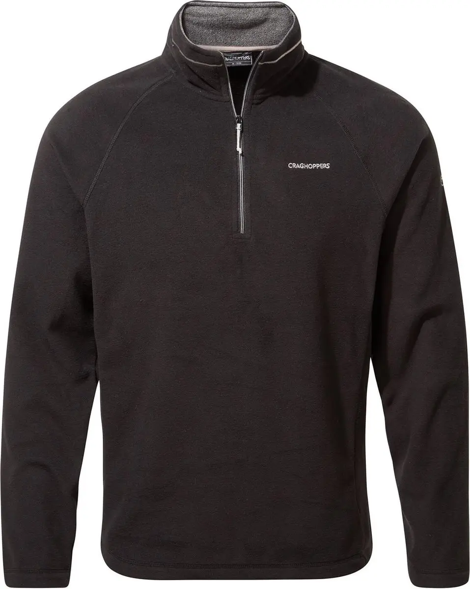 Craghoppers Trui Corey Vi Half Zip Heren Polyester Zwart Mt L