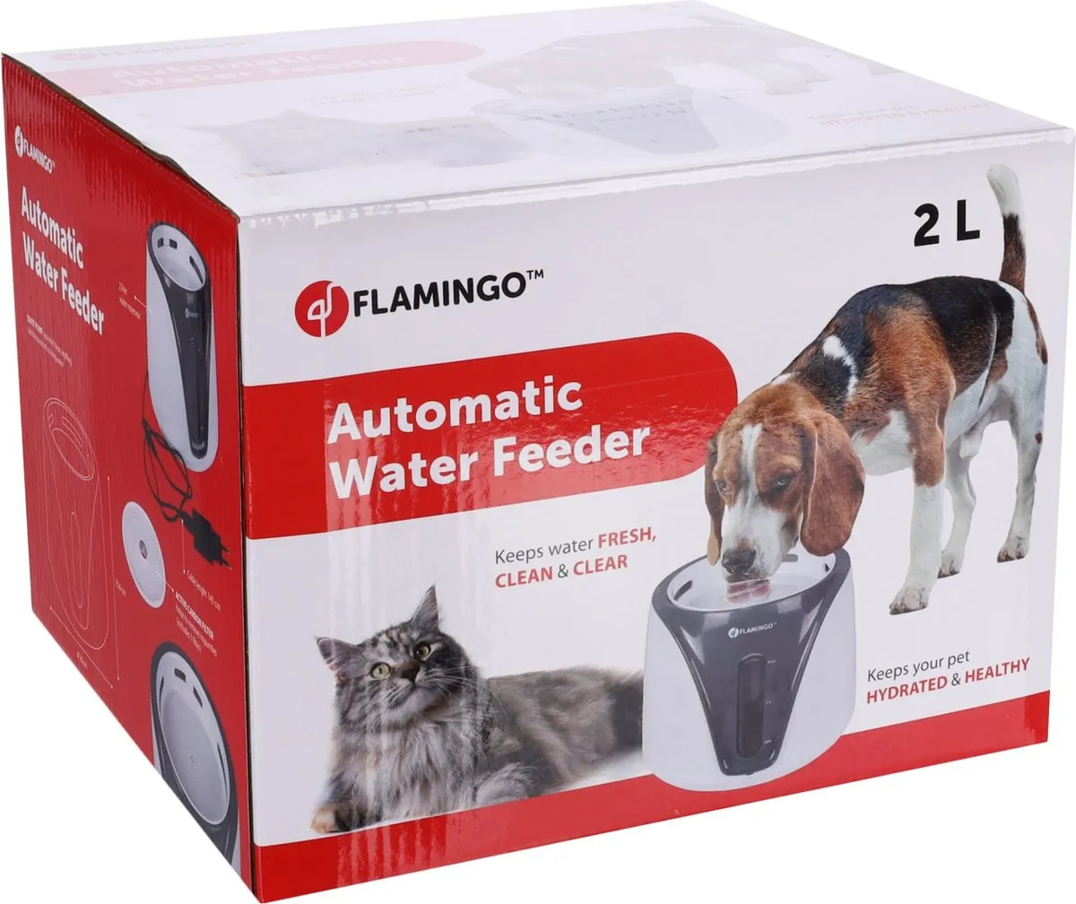 Flamingo Adriana Automatische Huisdierenwaterdispenser - Grijs