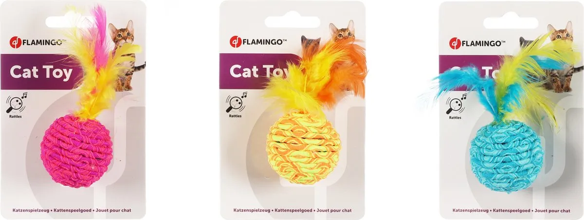 Flamingo Shuka Bal met Pluim - 1 Stuk - Meerdere kleuren