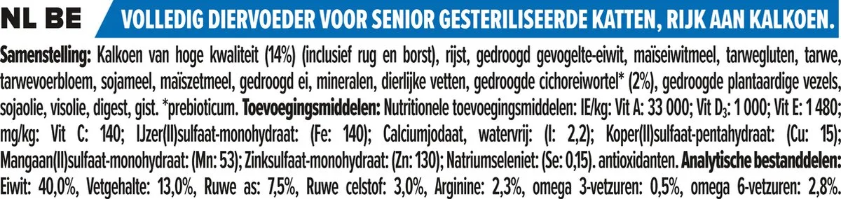 Pro Plan Sterilised Senior Kalkoen Kattenvoer Droogvoer 1.5kg