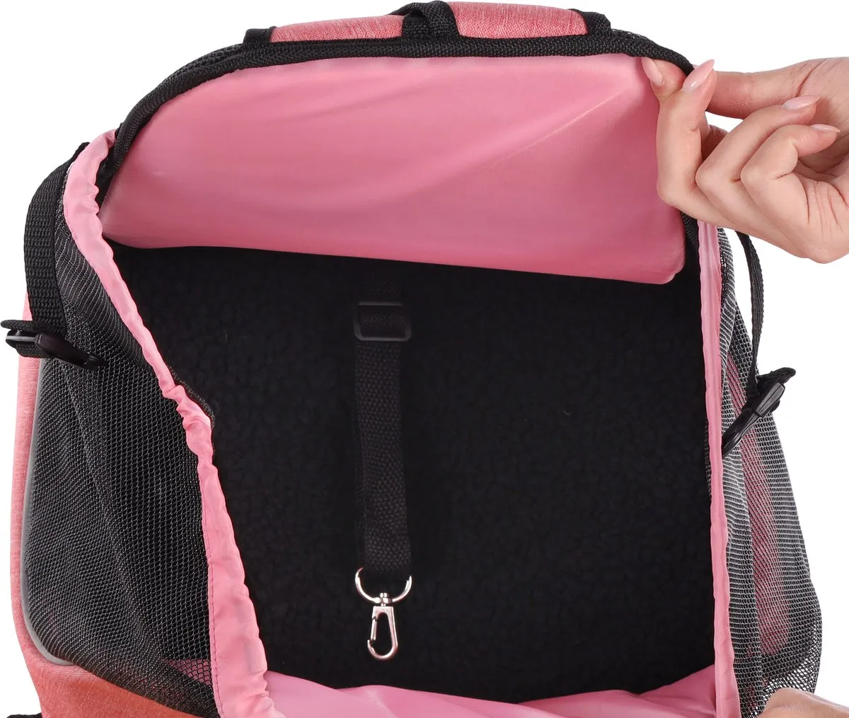 Flamingo Xanty Roze Hondenrugzak - Buikdrager M