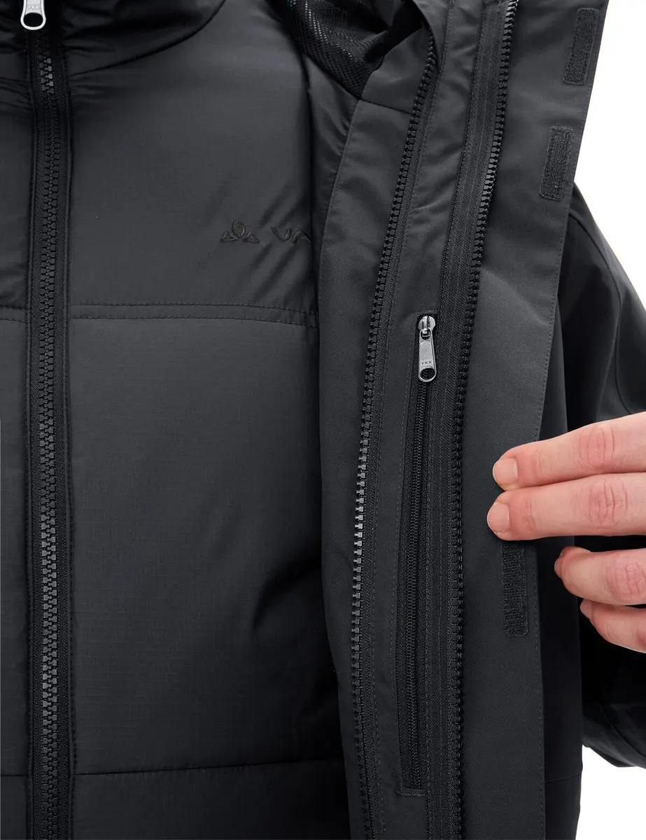 VAUDE Neyland 3in1 Heren Outdoorjas - Zwart - XXL - afbeelding 3 van 6