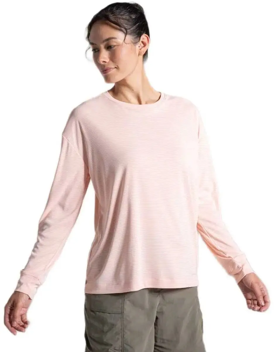 Craghoppers Nosilife Solar Shield+ T-shirt Met Lange Mouwen Roze 34 Vrouw